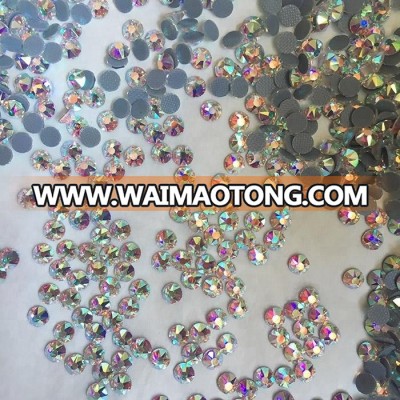 16 Face rhinestone flat back face glass beads