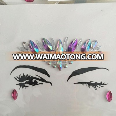 Waimaotong top sell face crystal Tattoo rhinestone sticker