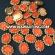 Orange Color Sew On Rhinestone Oval Shape Sew On Rhinestone With Claw Setting